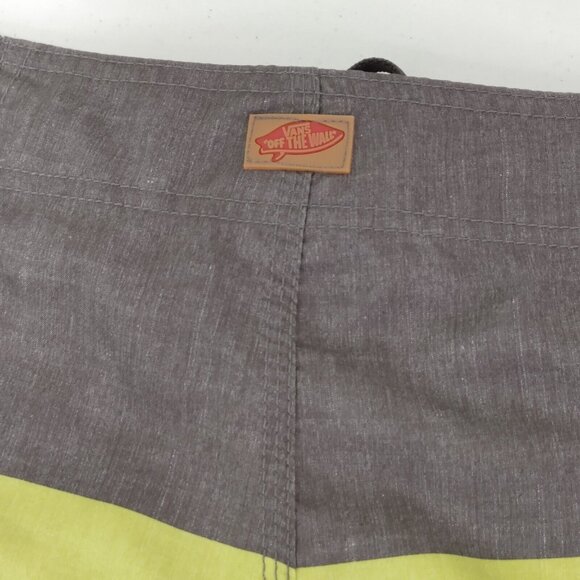 Vans Swim / Board Short Unlined Green / Grey Color Men's Size 30 - Picture 5 of 8
